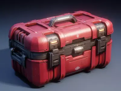 Stylized Crates Set 3D model