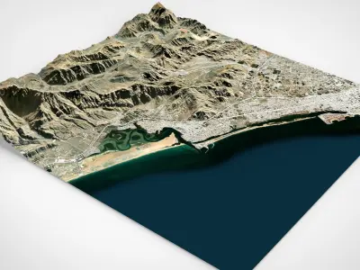 Cityscape Ras al-Khaimah United Arab Emirates 3D model