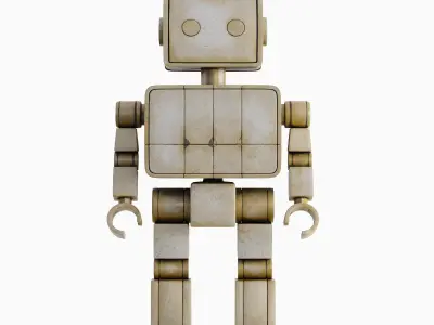 Decorative Robot Sculpture Set  3D model