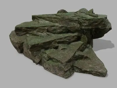Stair rock Low-poly 3D model buy