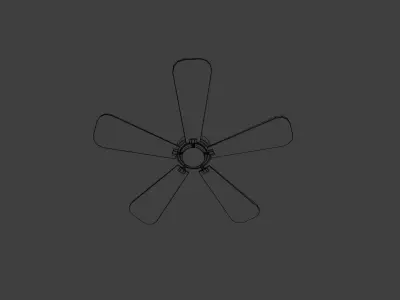 Simple Ceiling Fan 3D model