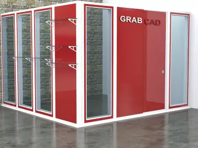 gcoffice grab bar booth Free 3D model