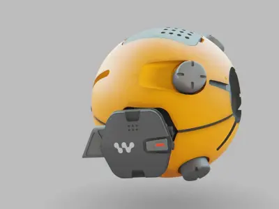 BALL DROID F-100 RIGGED 3D model