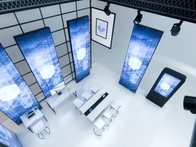 Modern Exhibition Booth 3D Model  High-Quality Trade Show Stand 3D model