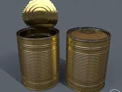 Realistic Pbr Tin can Low-poly 3D model