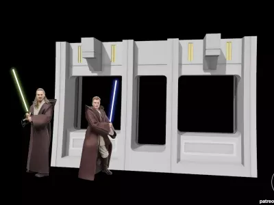  Star Wars Trade Federation Ship Window for action figures  3D print model