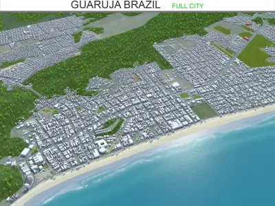 Guaruja Brazil Low-poly 3D model