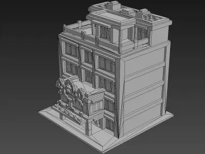 House Voxel - 17 Low-poly 3D model