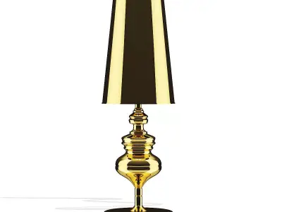 Golden Desk Lamp 3D model