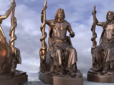 Zeus King of the Gods Throne 1 3D 3D model