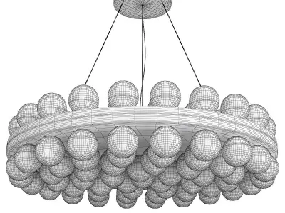 Eddy Light Chandelier Double Plate Low-poly 3D model