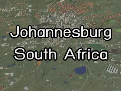 Johannesburg South Africa - city and urban 3D model