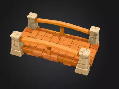 Stony Archway Low-poly 3D model