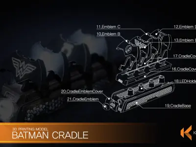 Batman Searchlight Set 3D print model