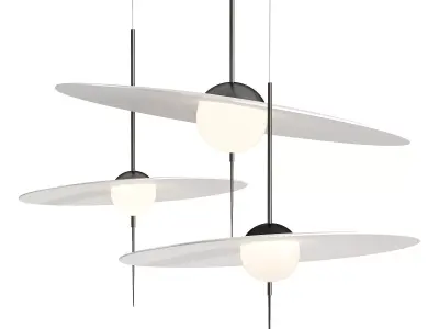 Mono Led Aluminium Pendant 3D model