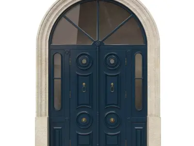 Entrance classic door 43 3D model