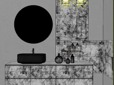 Bathroom furniture set Arcom Magnetica 2 3D model