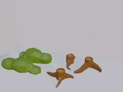 Low-Poly Game Asset Pack Trees Clouds Props and Environment Low-poly 3D model