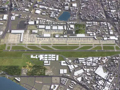 Xiamen - 3D Airport Model Low-poly 3D model