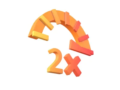 Speed 2 Symbol v1 003 Low-poly 3D model