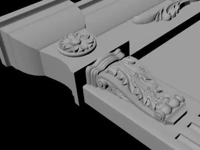 door High quality 3d models for processing on a cnc machine  3D model