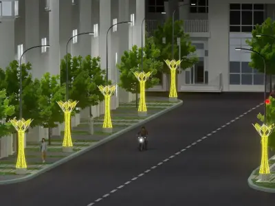 Street decoration led 3D model