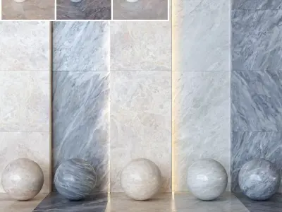 Keope Versilia Collection Marble-Look Tile - Set of 12 Texture