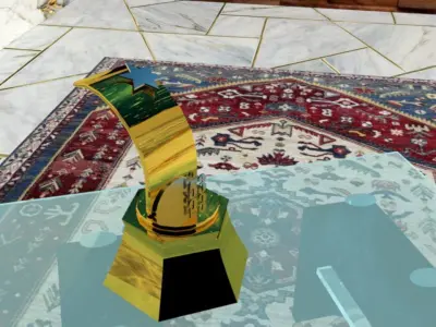 Ascend Glass Trophy Modern Spiral 3D Design 3D model