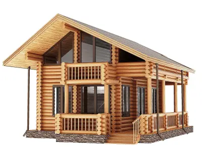 wooden house 03 3D model
