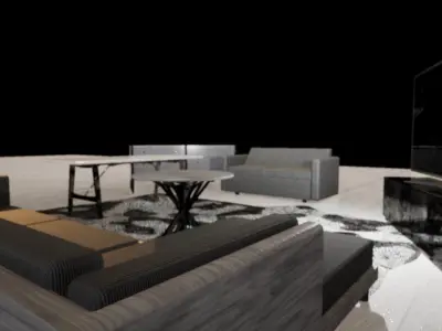 Furniture Pack Low-poly 3D model