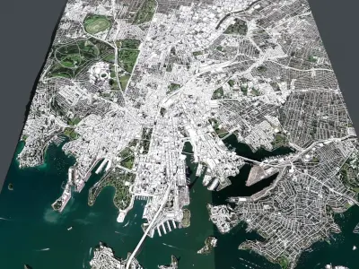 Cityscape Sydney Australia 3D model