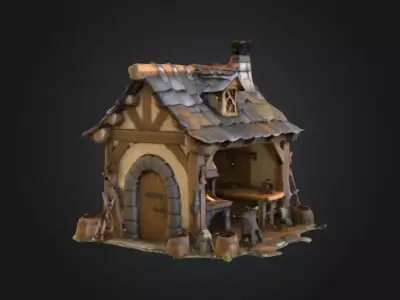 Forge of Dreams Low-poly 3D model