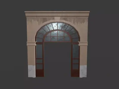 Door Wall Low-poly 3D model