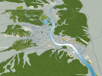 Chengde Hebei China 45km Low-poly 3D model