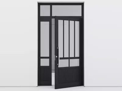 Aluminium door 198 3D model