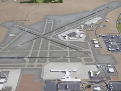 Albuquerque - International Sunport - ABQ Low-poly 3D model