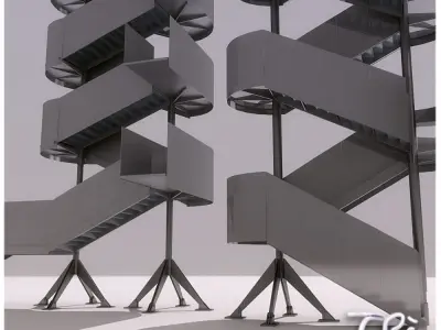 EMERGENCY STAIRS GROUP B 3D model