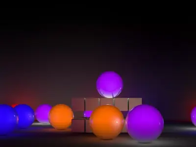c4d Light ball animation 3D model