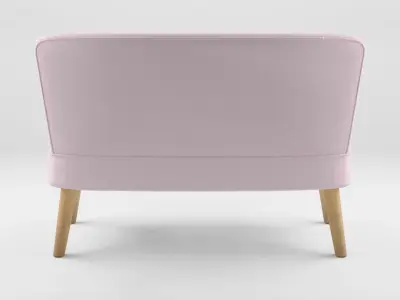 3D Model of  Kids Concept Sofa Star light pink Low-poly 3D model