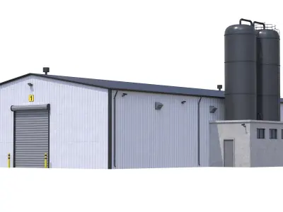 Industrial Building 6 Low-poly 3D model