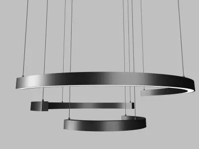 Modern black chandelier for unusual interiors 3D model