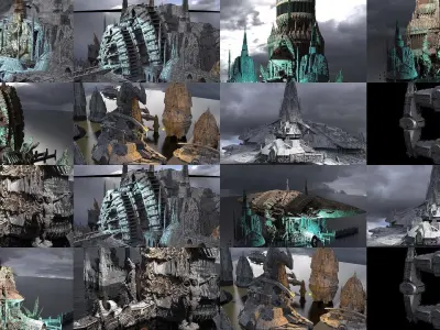 Sci-Fi Dystopian Collection 1 3D Model Pack