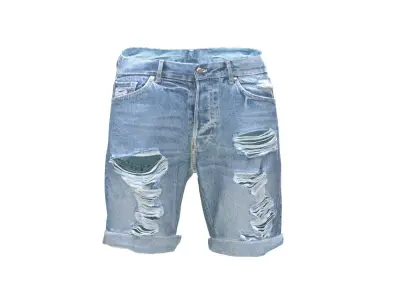 Ripped Shorts 178 - All MH Bodies - UE5 Skeletons - Rigged Low-poly 3D model