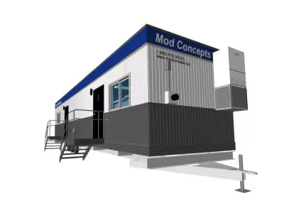 Trailers collection with details for Site Construction   3D Model Pack