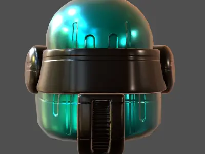 Gas mask helmet 3d model scifi Low-poly  Low-poly 3D model 278