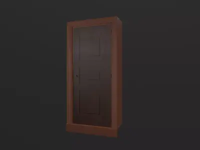 Door and doorframe Low-poly 3D model