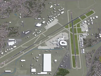Birmingham Airport Low-poly 3D model