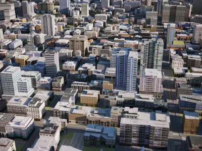 City 35 Low-poly 3D model