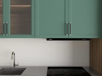 Kitchen Model 5 with cabinets and drawers 3D model