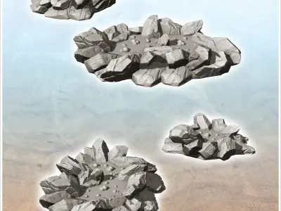 Set of two alien planet acid tanks 1 - Future Sci-Fi SF Post apo 3D print model